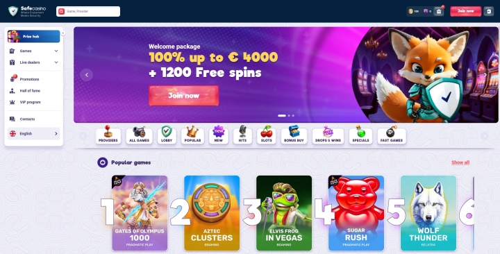 SafeCasino Offizielles Casino Ihre sichere Glücksspielerfahrung